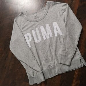 PUMA Gray Long Sleeve Crew